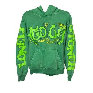 Kid Cudi Smokers Club Fest 2022 Lonely Stoner Hoodie Green Size S Casual Lounge